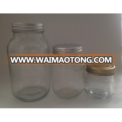 Wholesale 250ml food grade glass canning jars with double tin lid