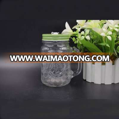 Drinking mason 16 oz glass jars metal lid wholesale